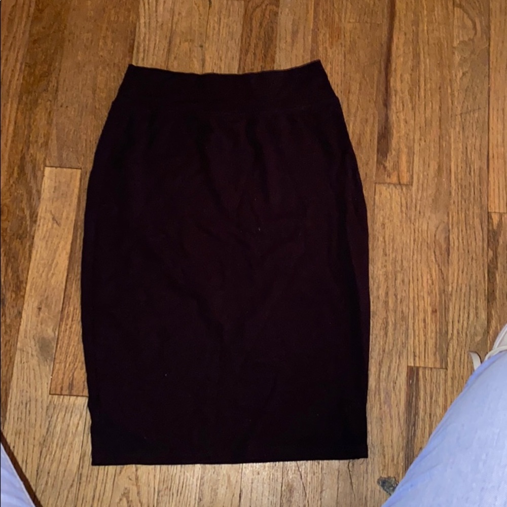 Black above knee skirt